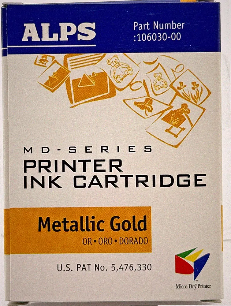 ALPS MD Series Printer Ink Cartridge Metallic Gold 106030-00 1217