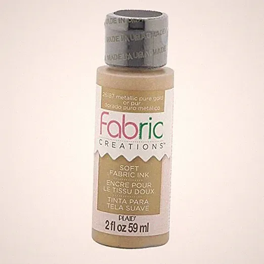 Fabric Ink in Assorted Colors, Metallic Pure Gold, 2 Fl Oz (Pack of 1)