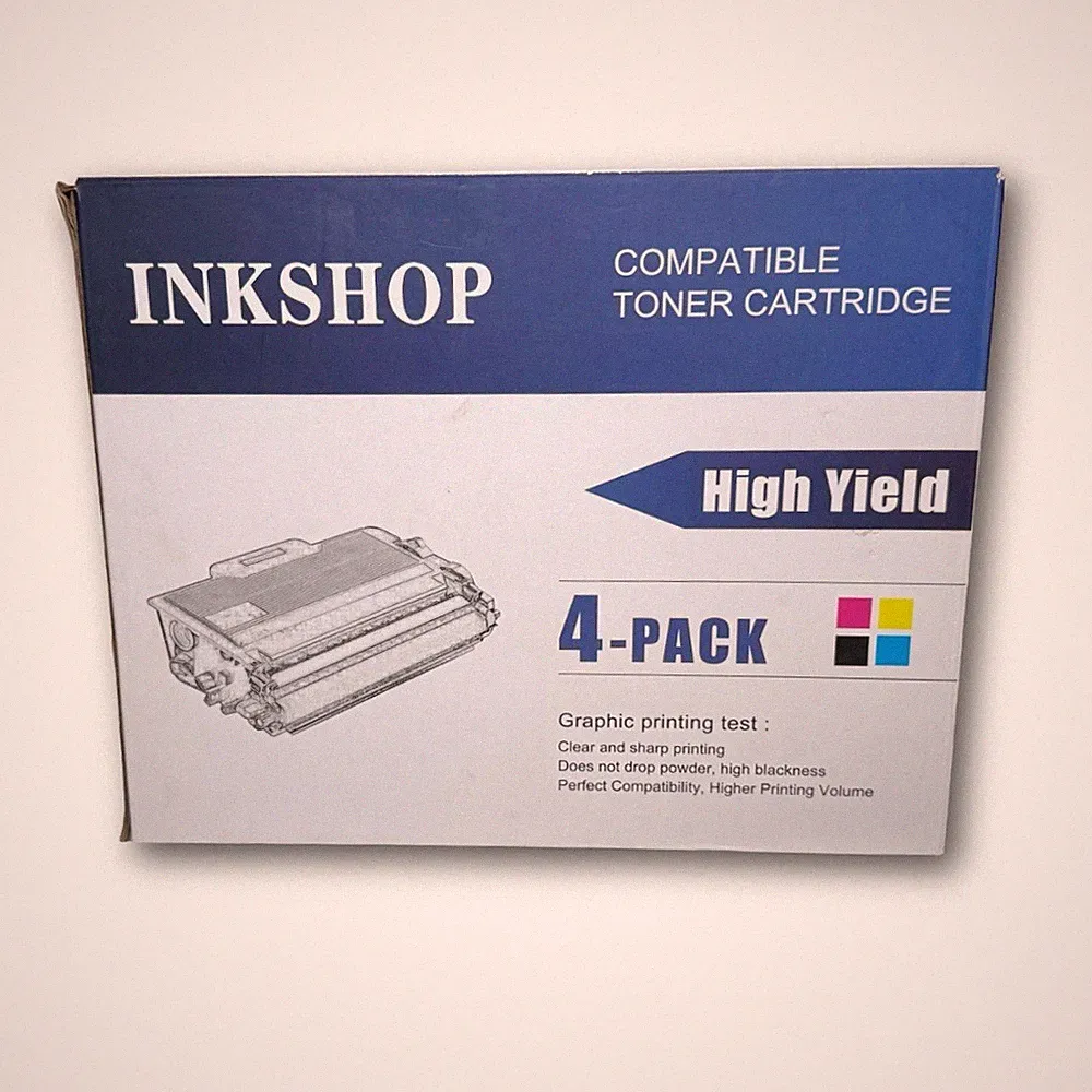 Inkshop Compatible High Yield Toner Cartridge Set – 4 Pack (CMYK)