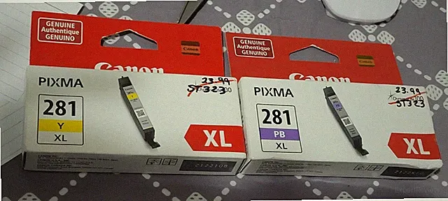 Lot Of 2 Canon CLI-281XL ChromaLife 100 Purple, Yellow Ink PIXMA