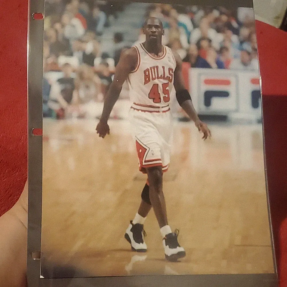 Michael Jordan Rare #45 Comeback Photo Hand-Signed by Warren Wimmer Gold Ink