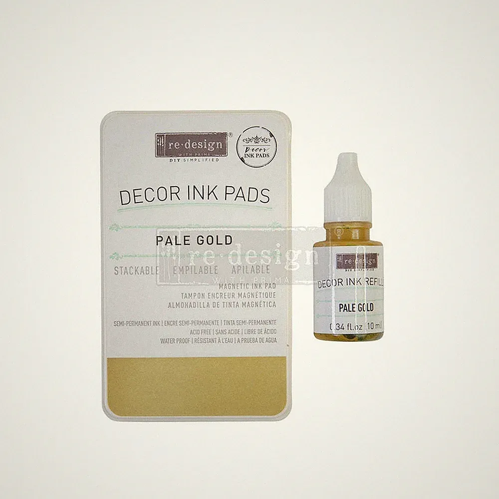 Pale Gold Ink & Refillable Ink Pad