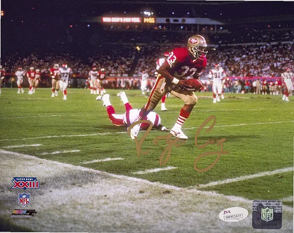 Roger Craig Autograph Signed Gold Ink 8x10 Photo AUTO JSA COA SUPER BOWL XXIII