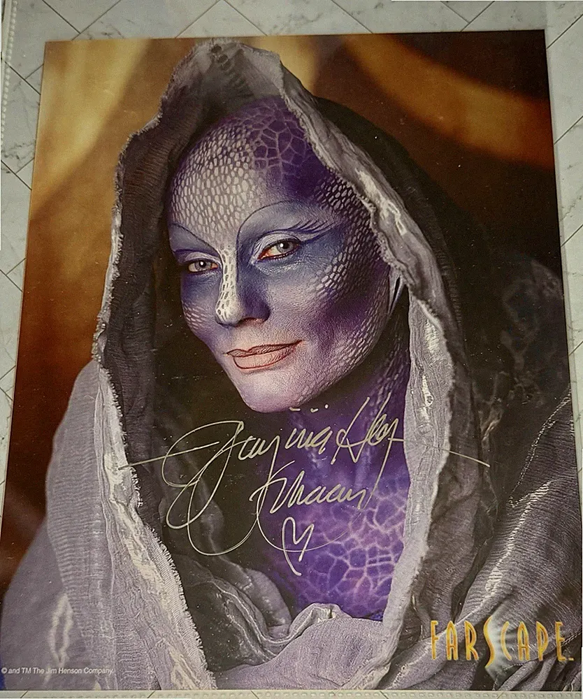 Virginia Hey Signed 8x10 Photo Farscape Zhaan Autograph Gold Ink